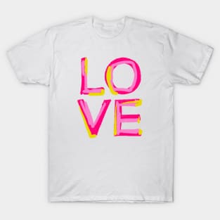 Cool and simple LOVE typography version 1 T-Shirt